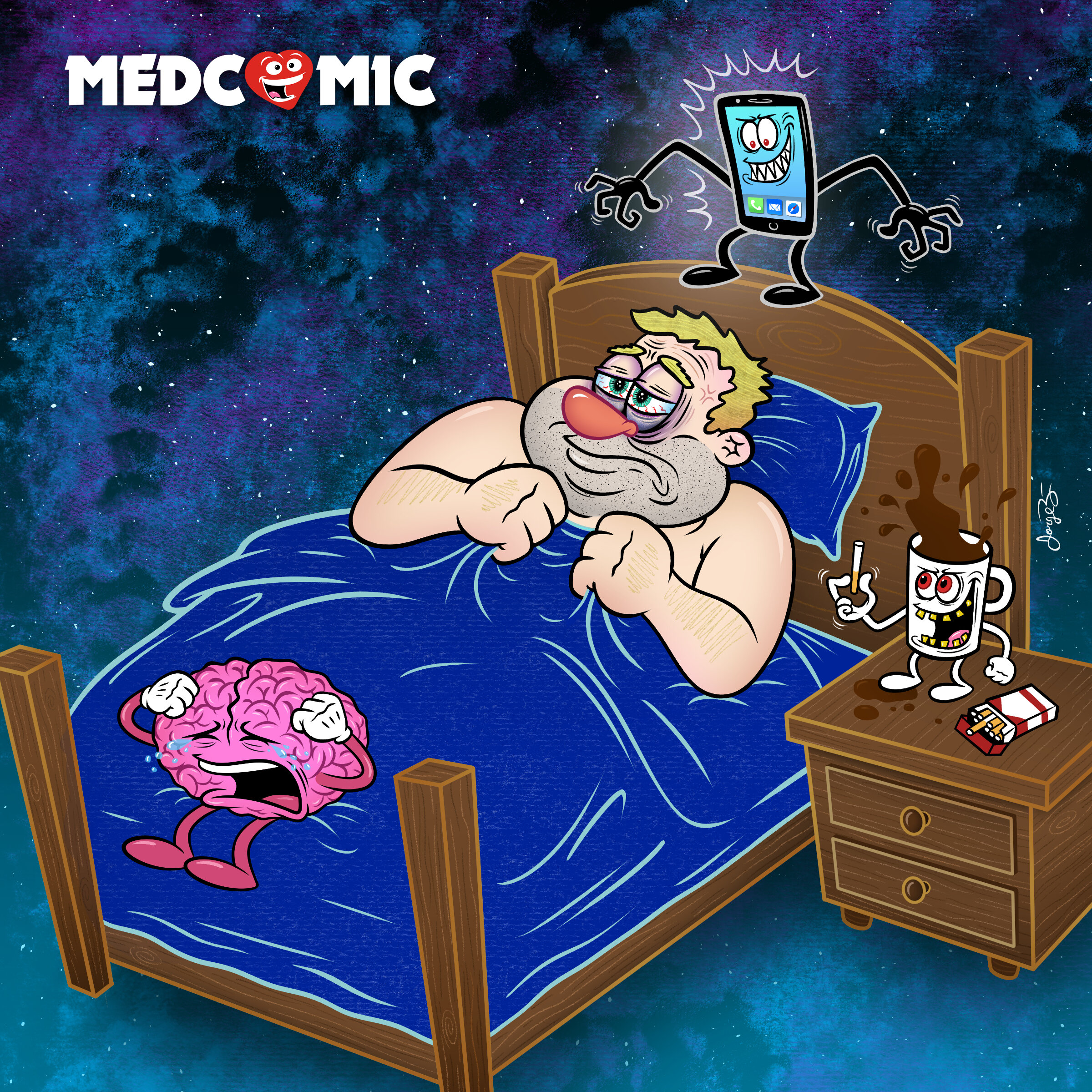 MedComic Insomnia illustration